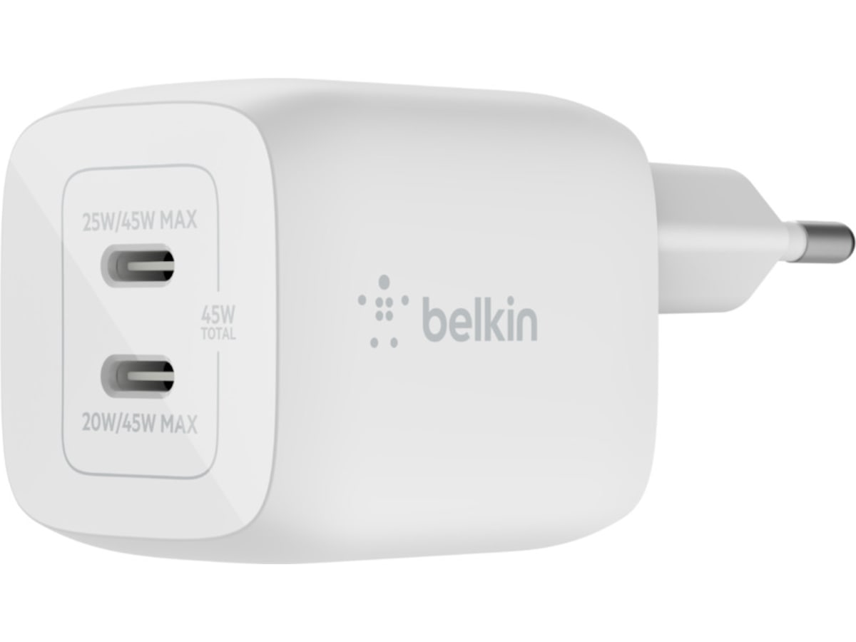 Belkin BOOST CHARGE 45W Vægoplader (hvid) Mobilopladere