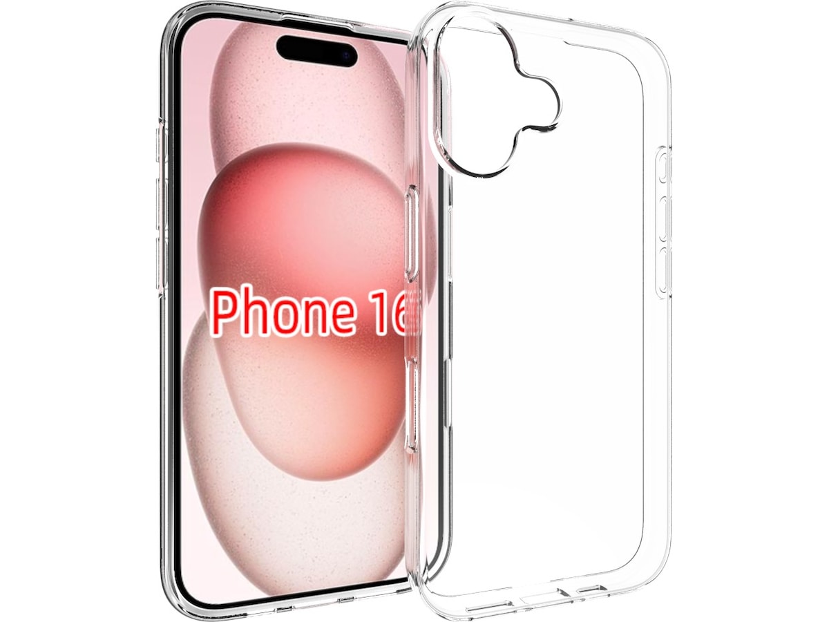 iiglo iPhone 16 Silikone cover (gennemsigtig) Mobilcover