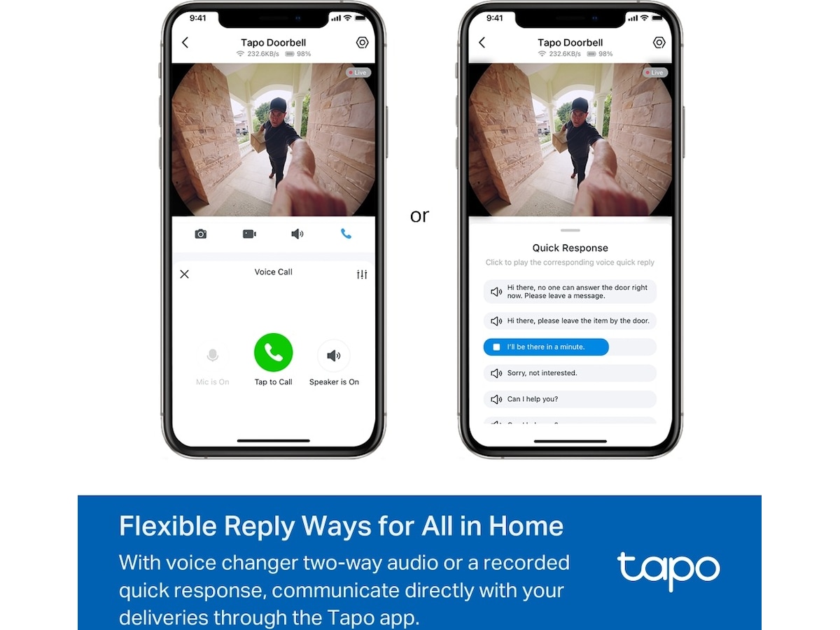 TP-Link Tapo D235 dørklokkekamera Dørklokker