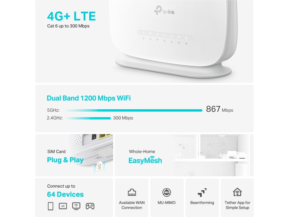 TP-Link Archer MR505 4G router Mobilt bredbånd