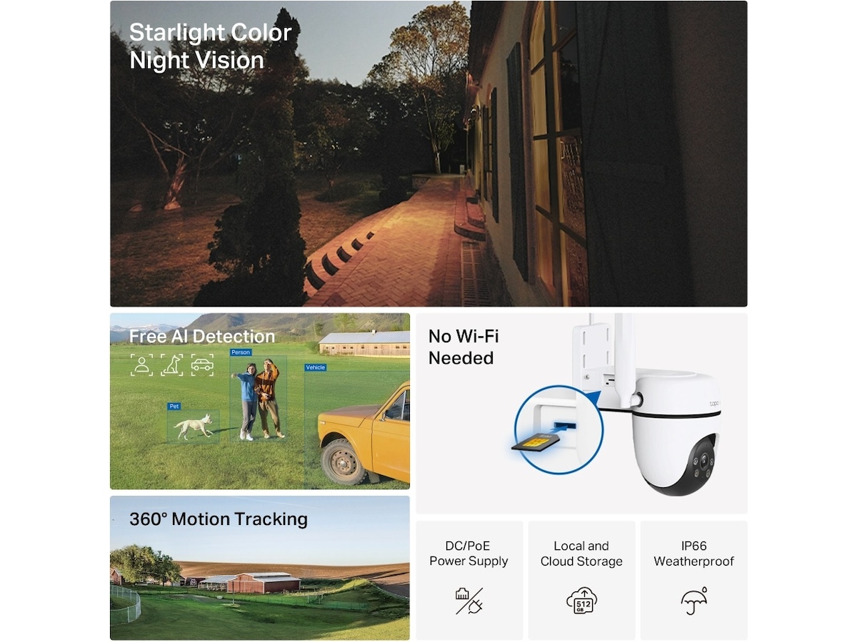 Tapo C501GW 4G overvågningskamera Overvågningskameraer