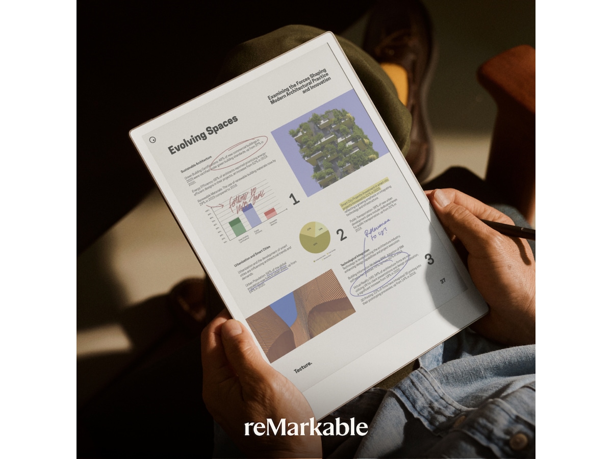 reMarkable Paper Pro 11,8" 64GB inkl. Marker Plus og Book Folio (basalt) Digitale paper & tilbehør