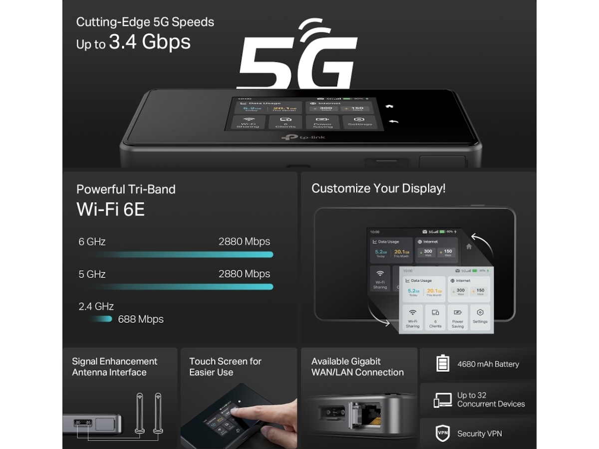 TP-Link M85505G 5G router Routere