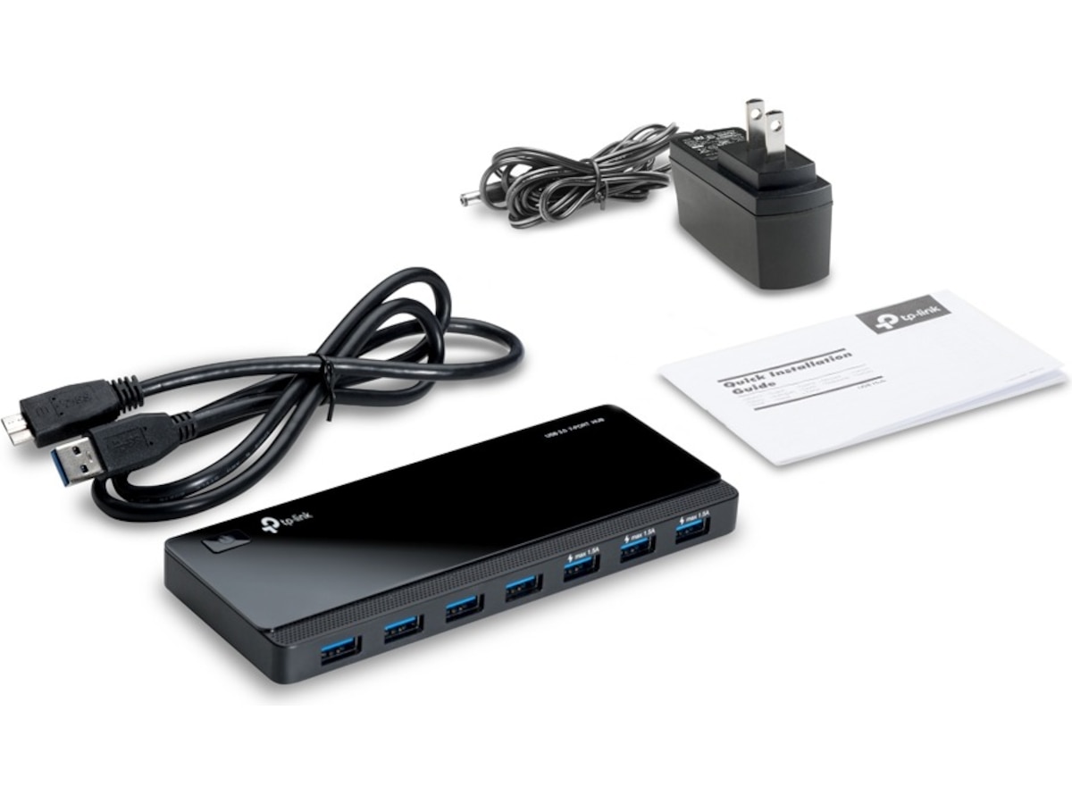 TP-Link UH700 USB 3.0 7-Port Hub Dockingstation og USB-hub