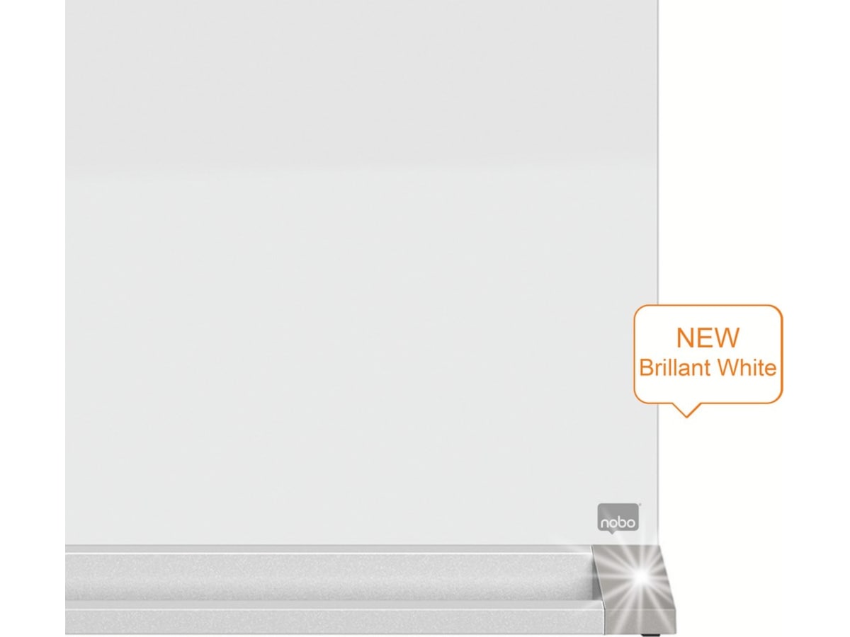 Nobo dobbeltsidet skrivebordtavle i glas - 60x45 cm Arbejdssted – tilbehør