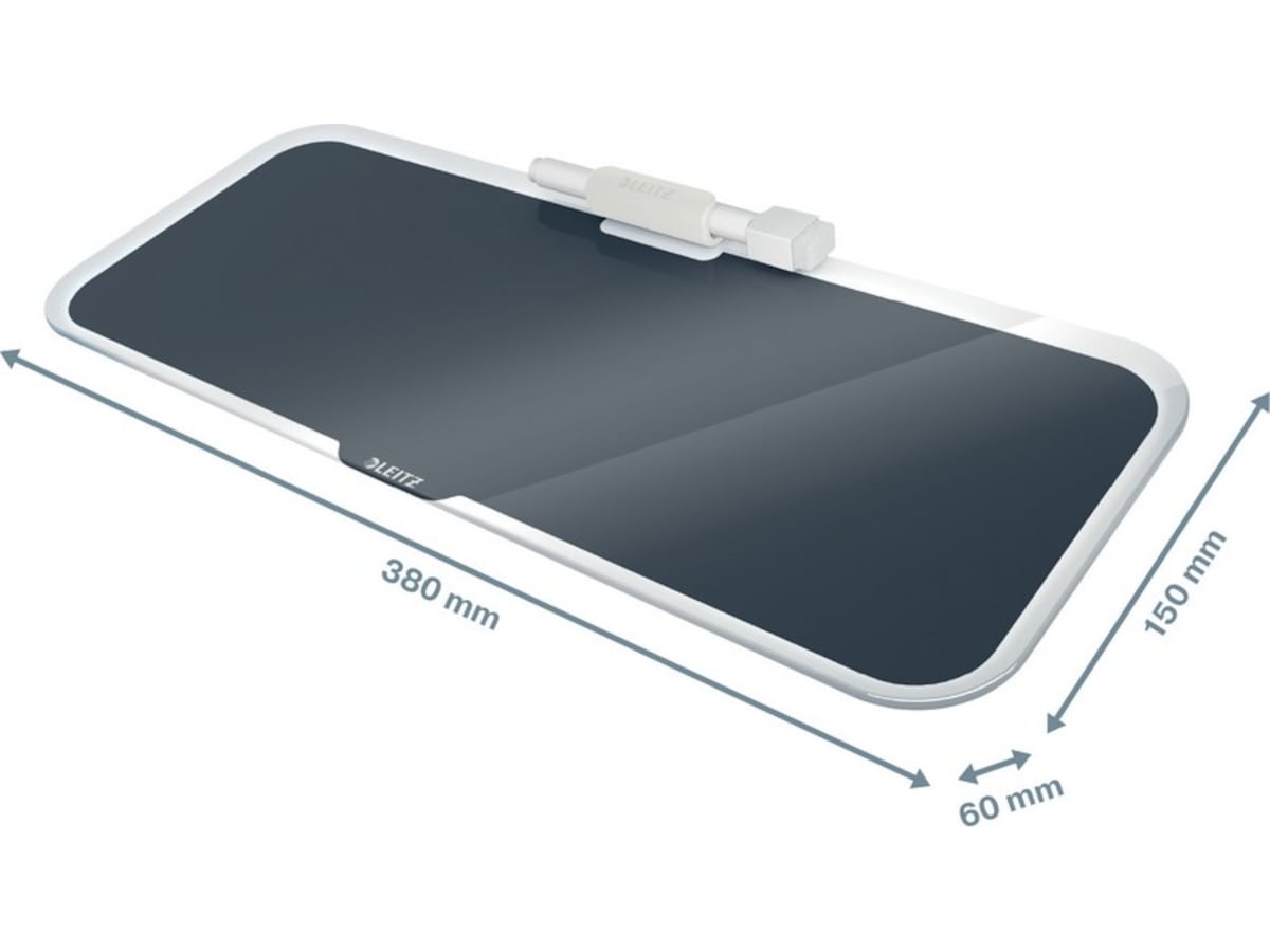 Leitz Cosy Skrivebordsblok med whiteboard glasoverflade - fløjlsgrå Whiteboards