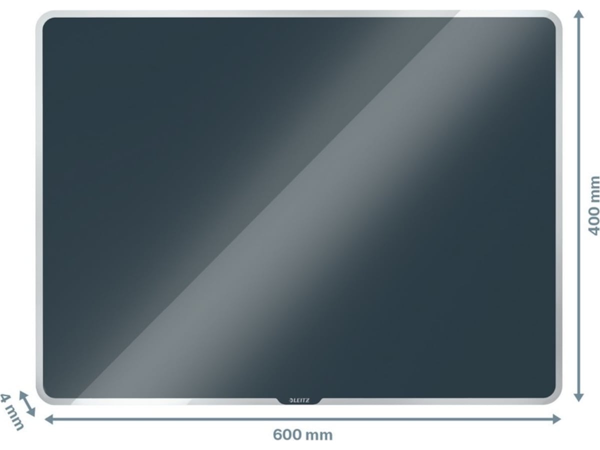 Leitz Cosy Glastavle - magnetisk whiteboardtavle 60x40 cm - fløjlsgrå Whiteboards