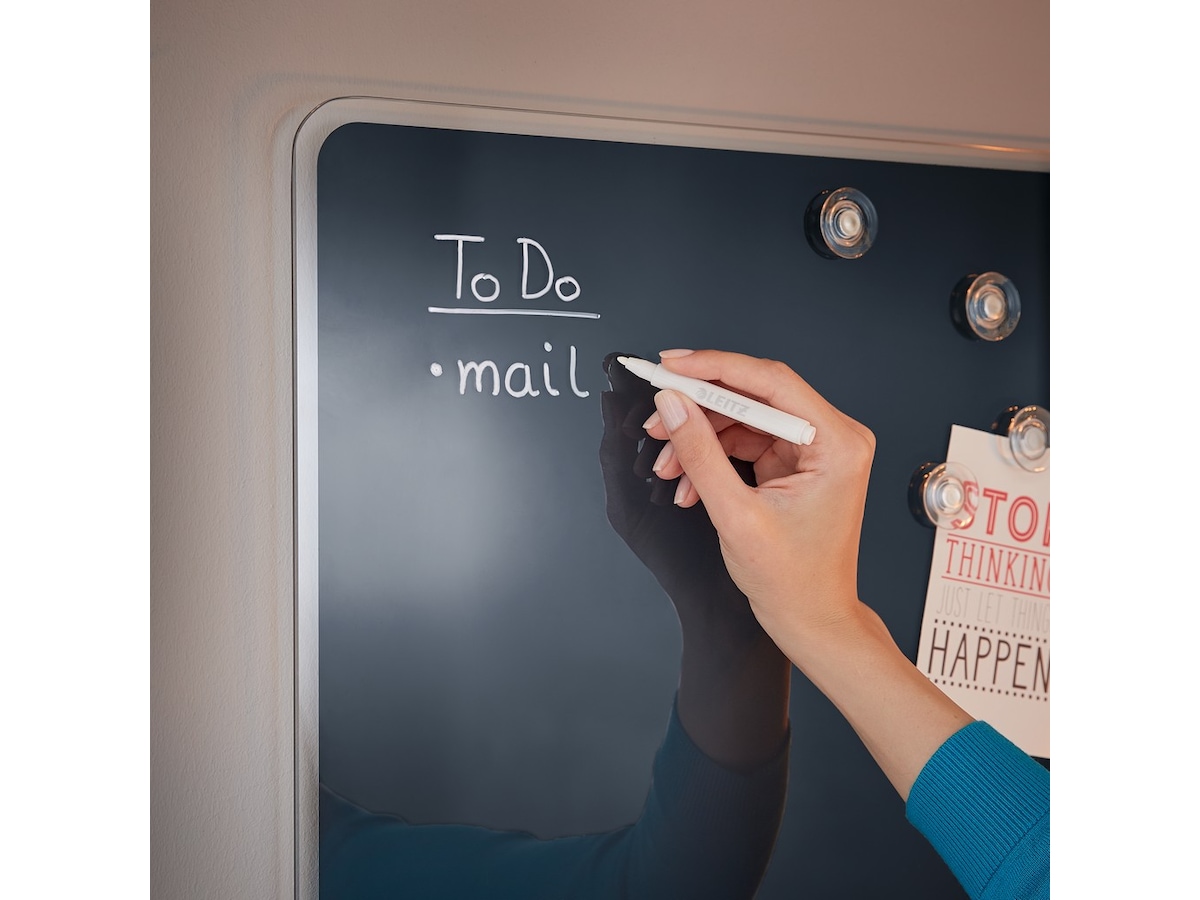 Leitz Cosy Glastavle - magnetisk whiteboardtavle 60x40 cm - fløjlsgrå Whiteboards