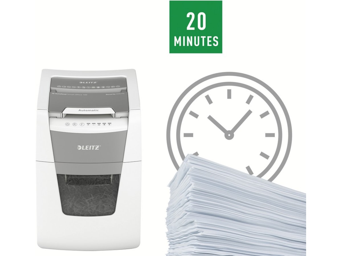 Leitz Makulator IQ Autofeed  Small Office 100, krydsmakulering P4 Makuleringsmaskiner