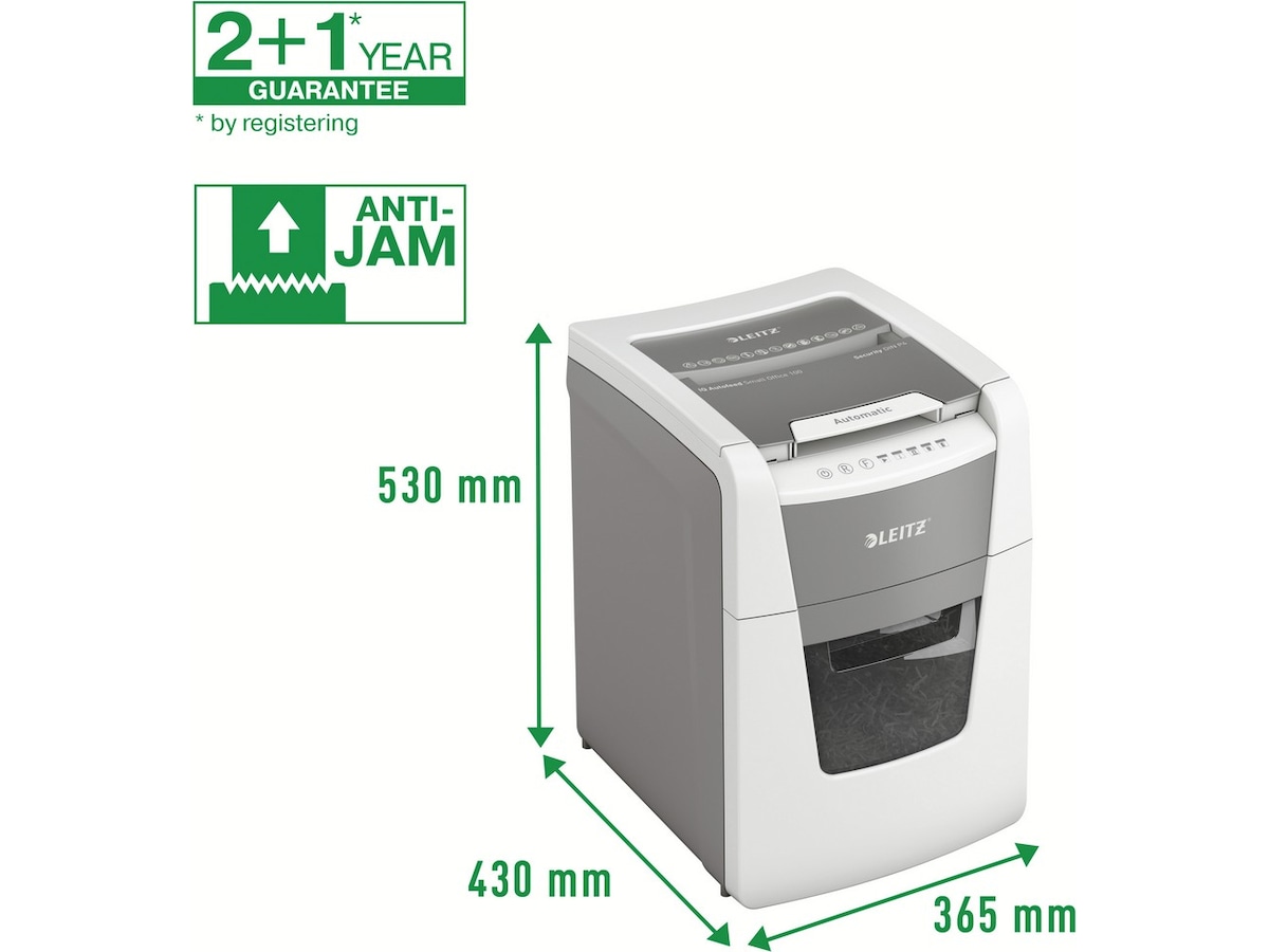 Leitz Makulator IQ Autofeed  Small Office 100, krydsmakulering P4 Makuleringsmaskiner