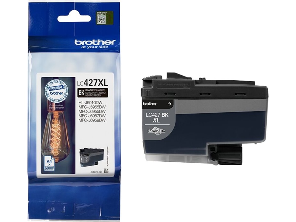 Brother blæk LC427XLBK Sort Blækpatroner