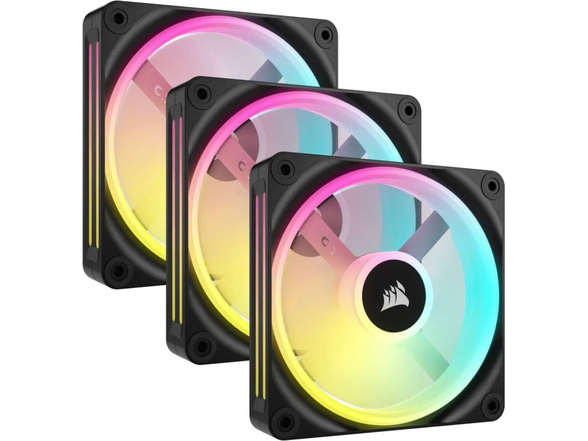 Corsair iCUE LINK QX120 RGB 120mm Ventilator 3 pack (sort) Blæsere