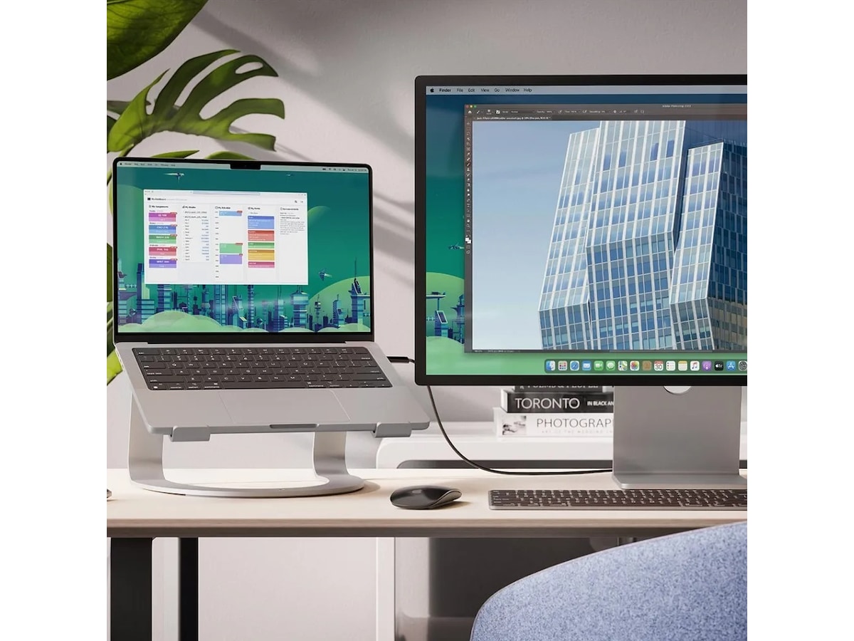 Twelve South Curve SE Bærbar stativ (sølv) Bærbar stativ