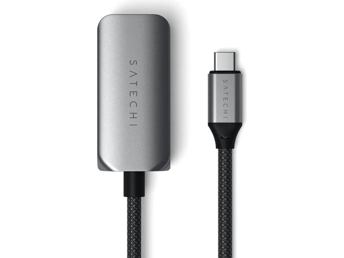 Satechi USB-C til Ethernet Adapter 18cm (grå) Kabeladaptere og overgange