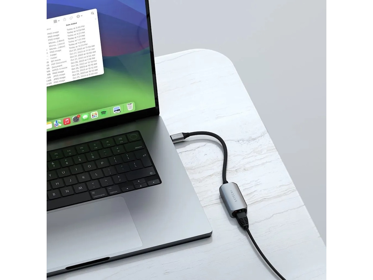 Satechi USB-C til Ethernet Adapter 18cm (grå) Kabeladaptere og overgange