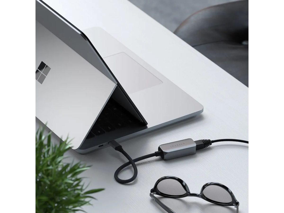 Satechi USB-C til Ethernet Adapter 18cm (grå) Kabeladaptere og overgange