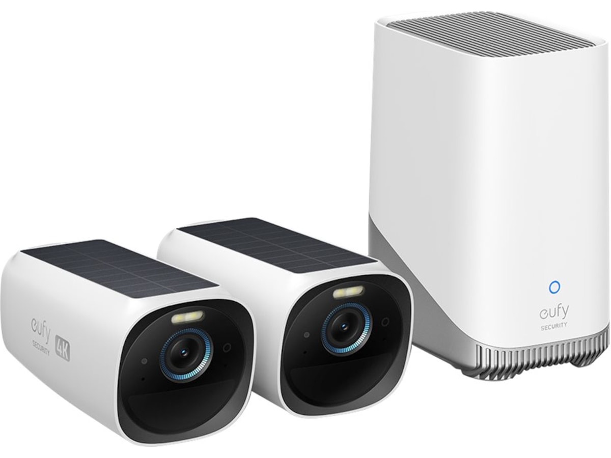 Eufy S330 eufyCam 3 Kit 4K overvågningskamera 2 pk inkl HomeBase 3 Overvågningskameraer