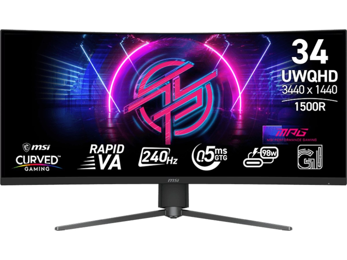 MSI 34" curved gamingskærm MAG 346CQRF X24 Gamingskærme