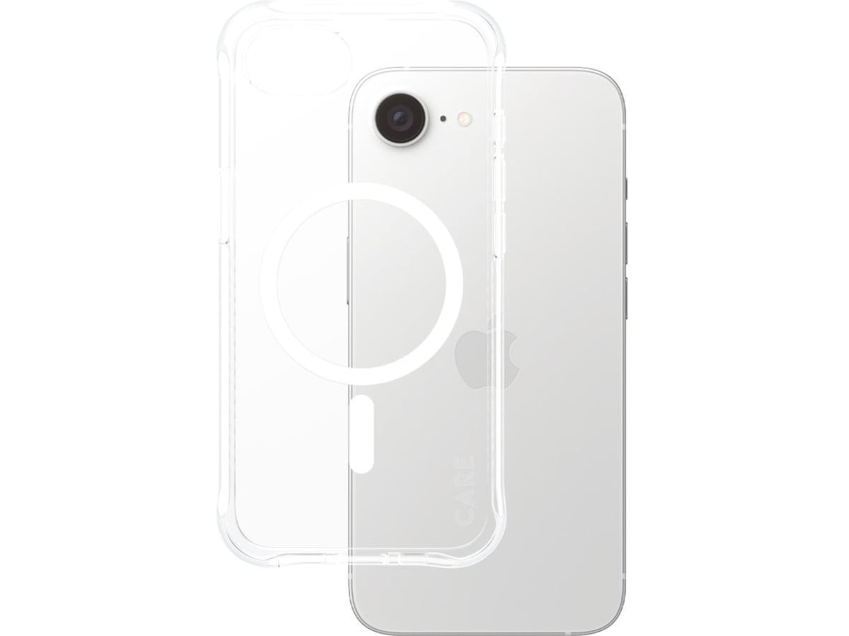 PanzerGlass CARE iPhone 16e Fashion MagSafe cover (gennemsigtig/hvid) Mobilcover