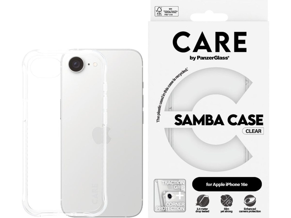 PanzerGlass CARE iPhone 16e Fashion cover (gennemsigtig) Mobilcover