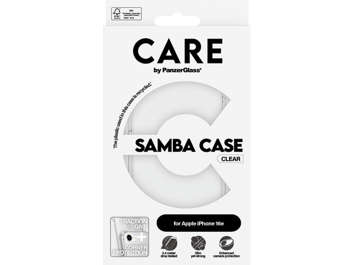 PanzerGlass CARE iPhone 16e Fashion cover (gennemsigtig) Mobilcover