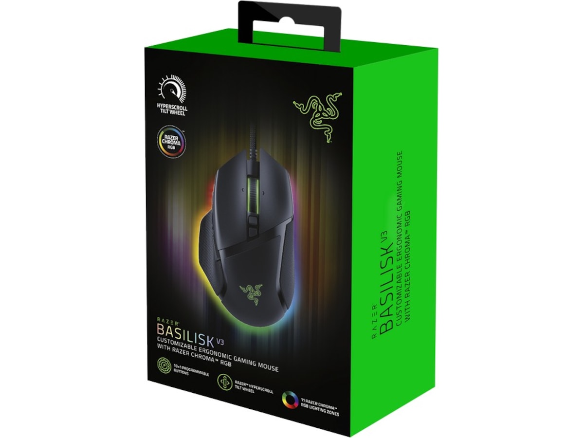 Razer Basilisk V3 Gamingmus (sort) Gamingmus