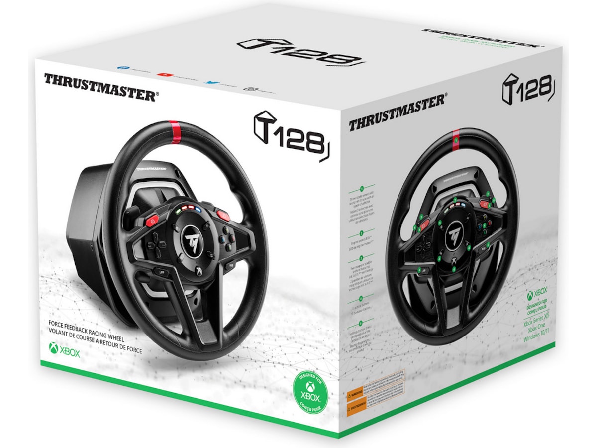 Thrustmaster T128 Xbox (sort) Rat og pedaler