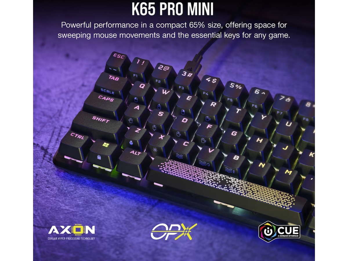 Corsair K65 Pro Mini Gamingtastatur (sort) Gamingkeyboard