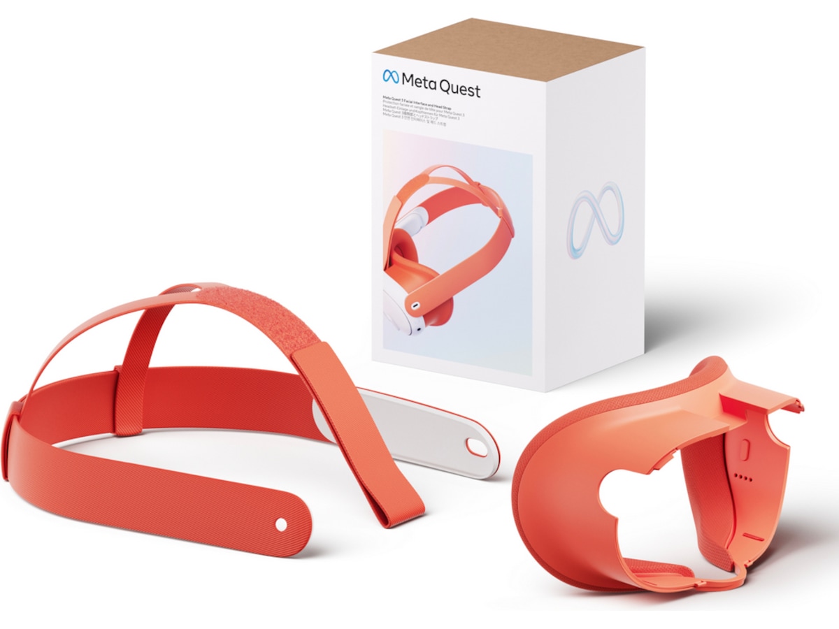 Meta ansigtsflade og hovedstrop (orange) VR-tilbehør