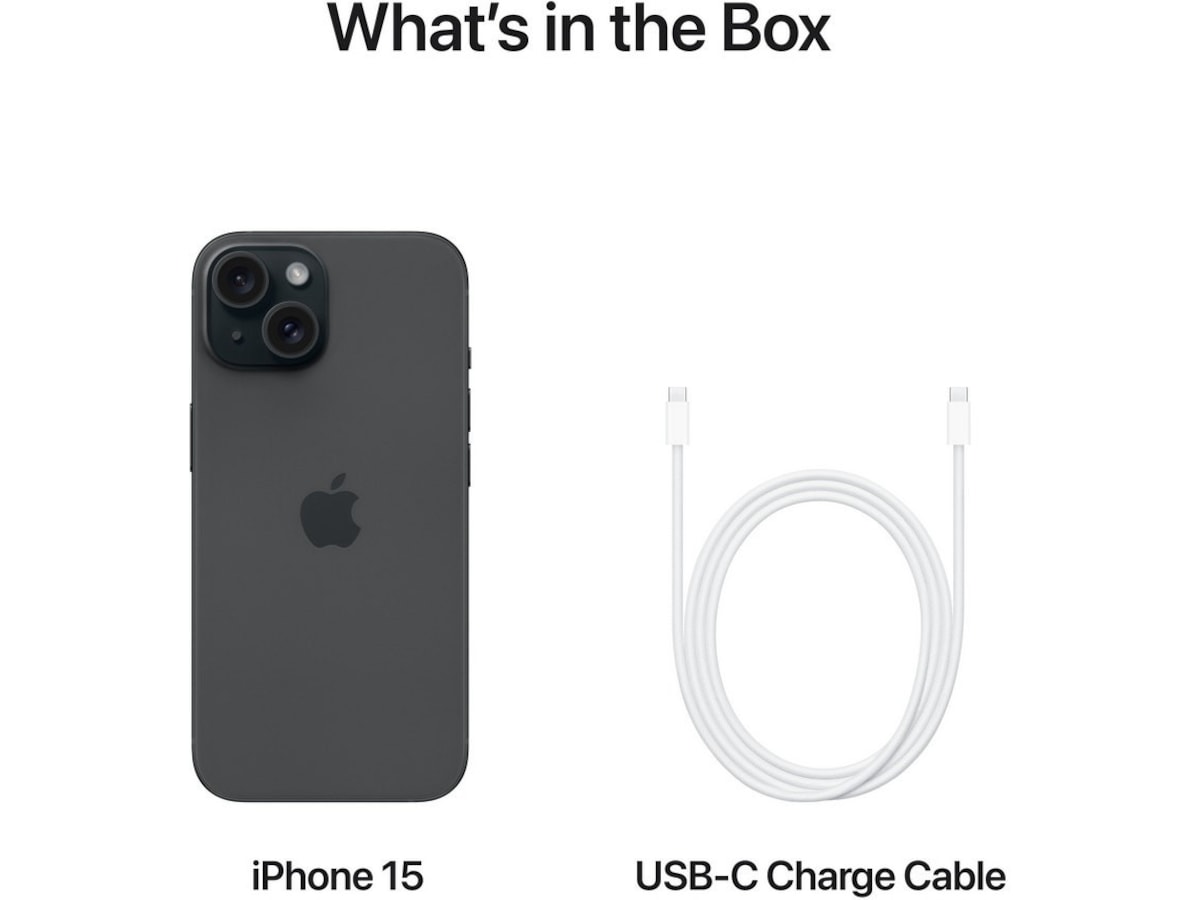 iPhone 15 256GB (sort) Mobiltelefoner