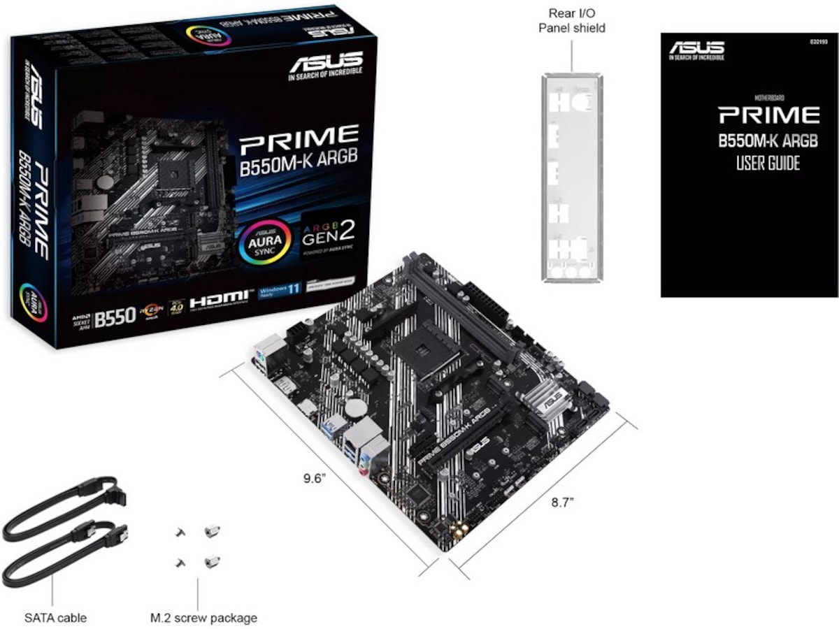 ASUS PRIME B550M-K ARGB Bundkort AMD Socket