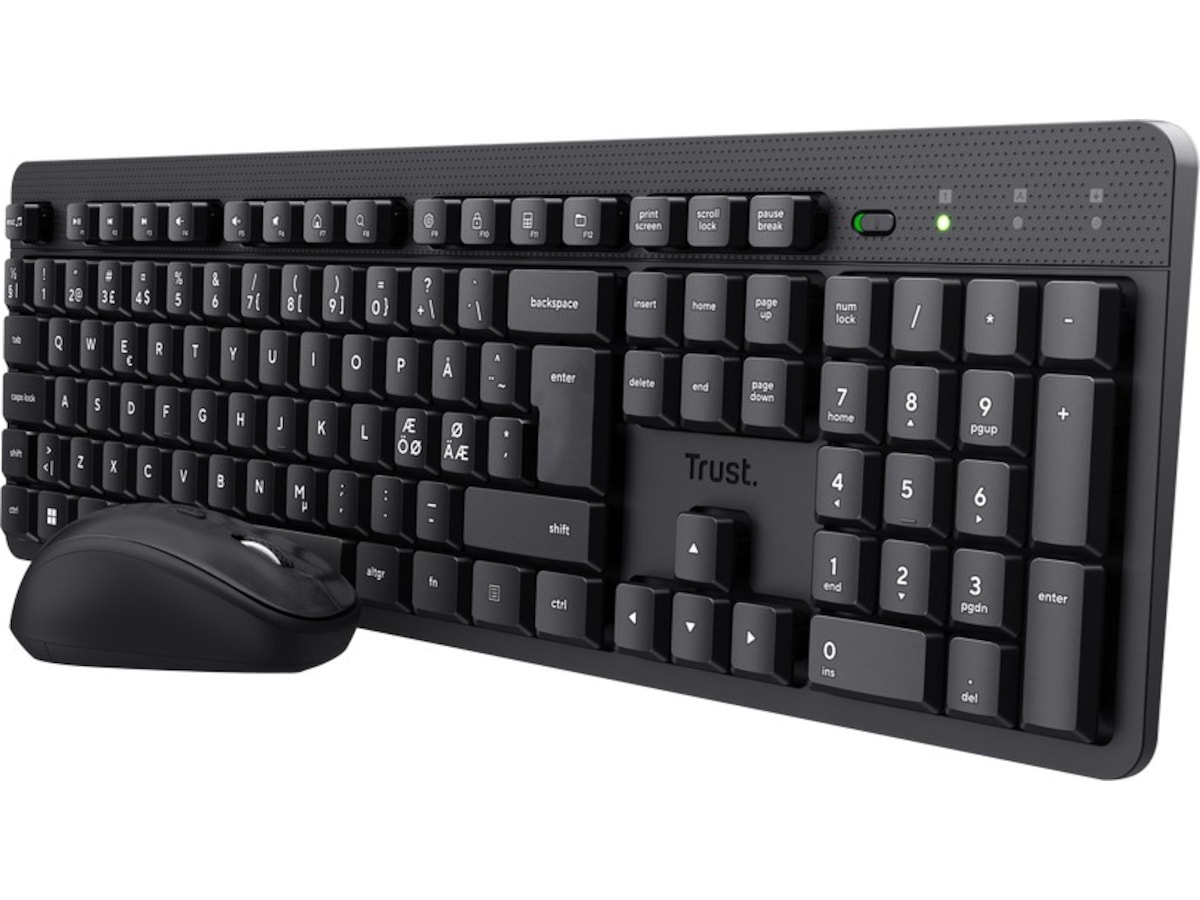 Trust TKM-360 trådløs mus og tastatur nordic (sort) Mus & keyboards -kombinasjonspakker