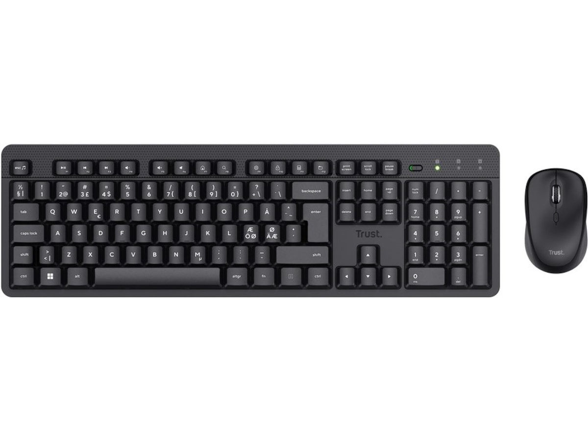 Trust TKM-360 trådløs mus og tastatur nordic (sort) Mus & keyboards -kombinasjonspakker