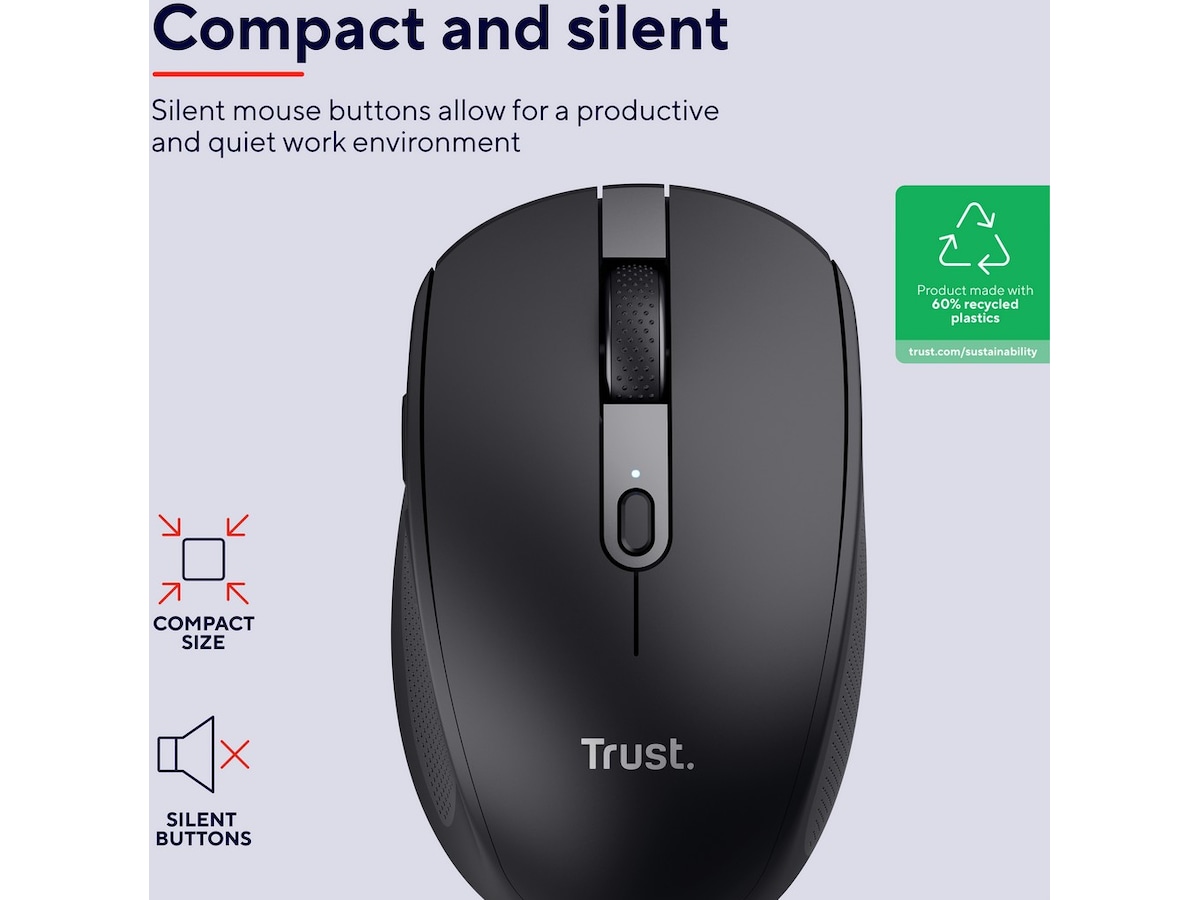 Trust Ozaa Trådløs Mus Mus