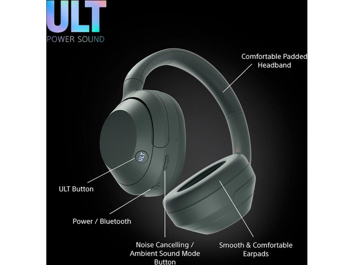 Sony ULT WEAR trådløse høretelefoner Over-Ear med mic (skovgrå) Høretelefoner