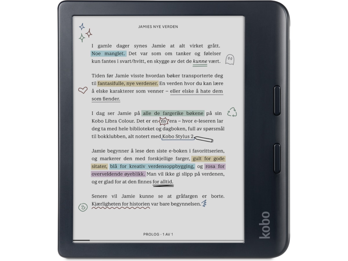 Kobo Libra Colour 7" 32GB (sort) E-bogslæsere