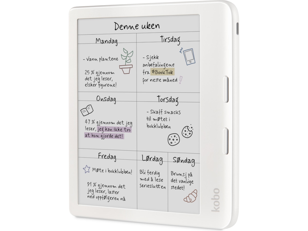 Kobo Libra Colour 7" 32GB (hvid) E-bogslæsere