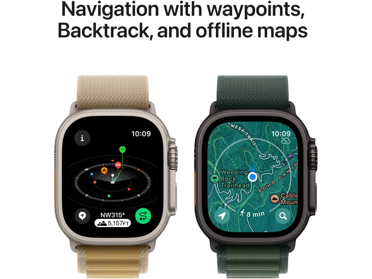 Apple Watch Ultra 2 49mm GPS + LTE Titan (naturlig) Smartwatches