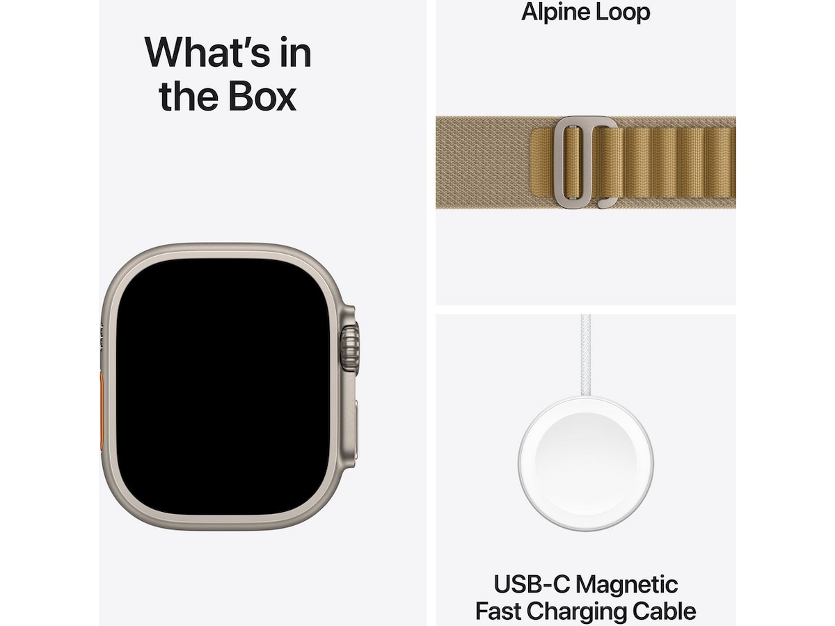 Apple Watch Ultra 2 49mm GPS + LTE Titan (naturlig) Smartwatches