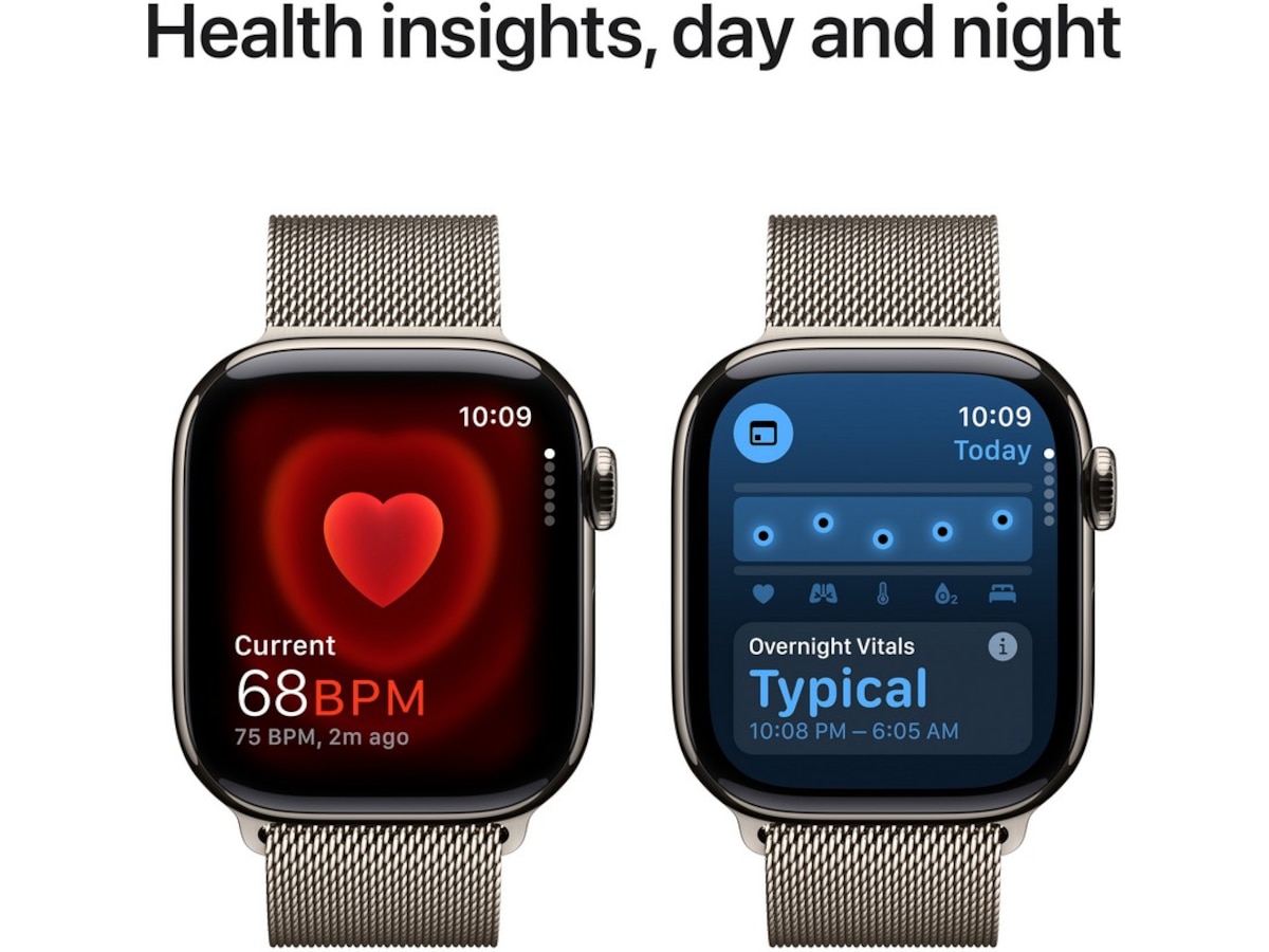 Apple Watch Series 10 GPS + LTE 42mm Titanium (naturlig) Smartwatches