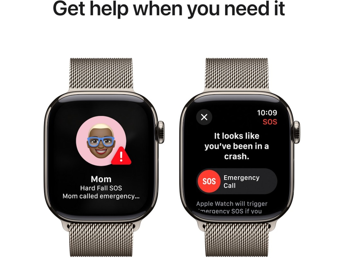 Apple Watch Series 10 GPS + LTE 42mm Titanium (naturlig) Smartwatches