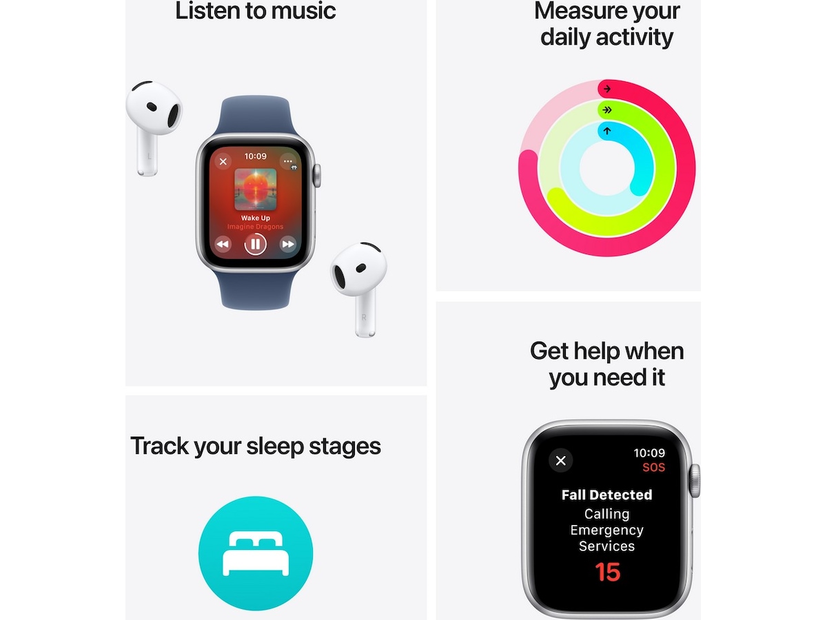 Apple Watch SE 44mm GPS Aluminium (midnat) Smartwatches