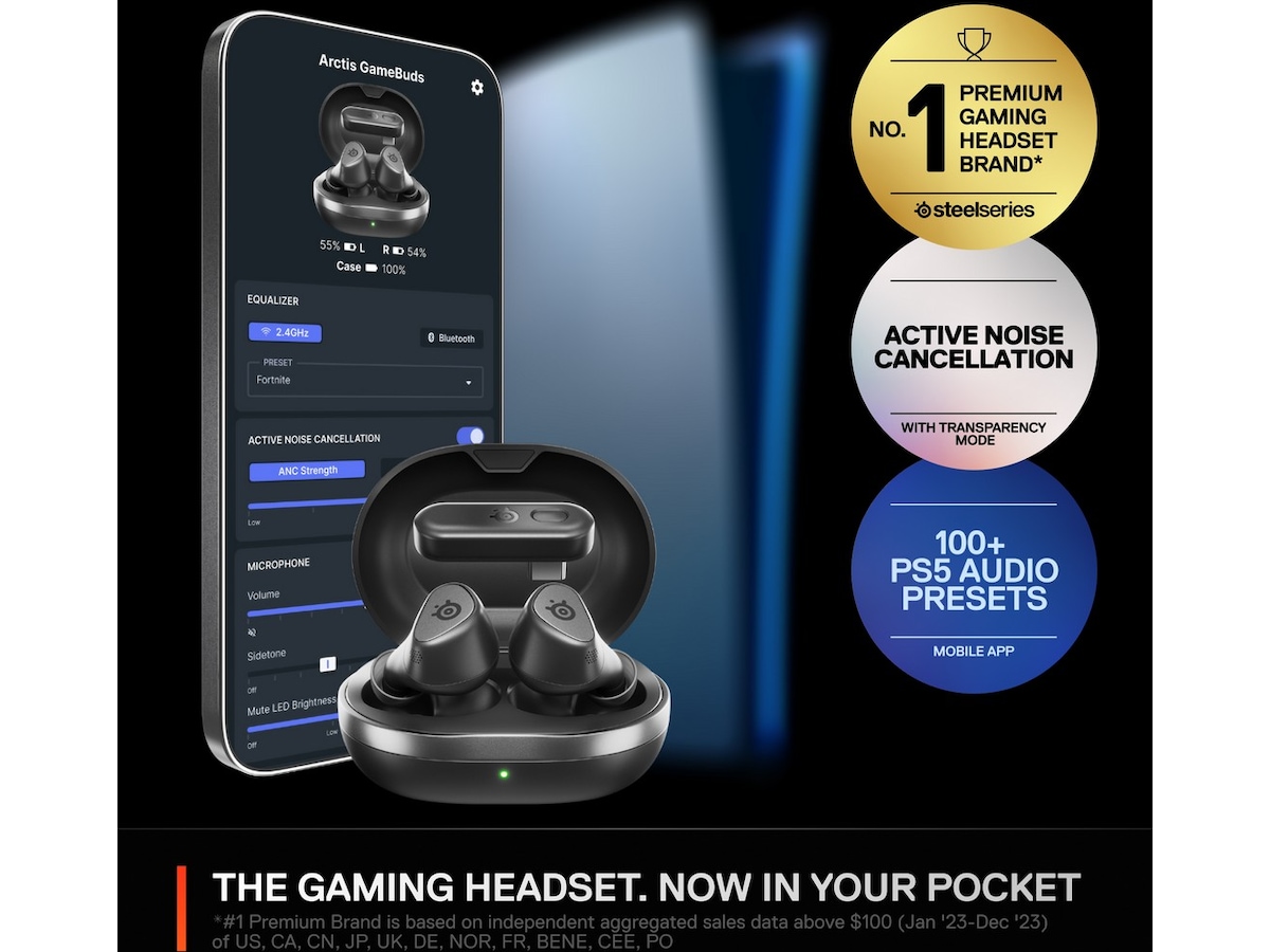 SteelSeries Arctis GameBuds Trådløse høretelefoner for PS5 (sort) Gamingheadset