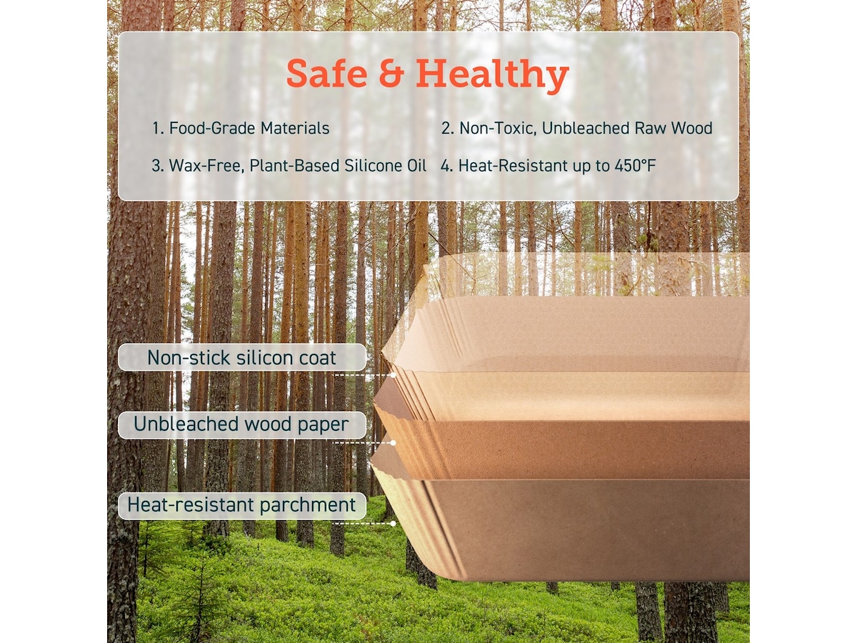 Cosori Airfryer Bagepapir Firkantet 100pk Tilbehør til airfryer