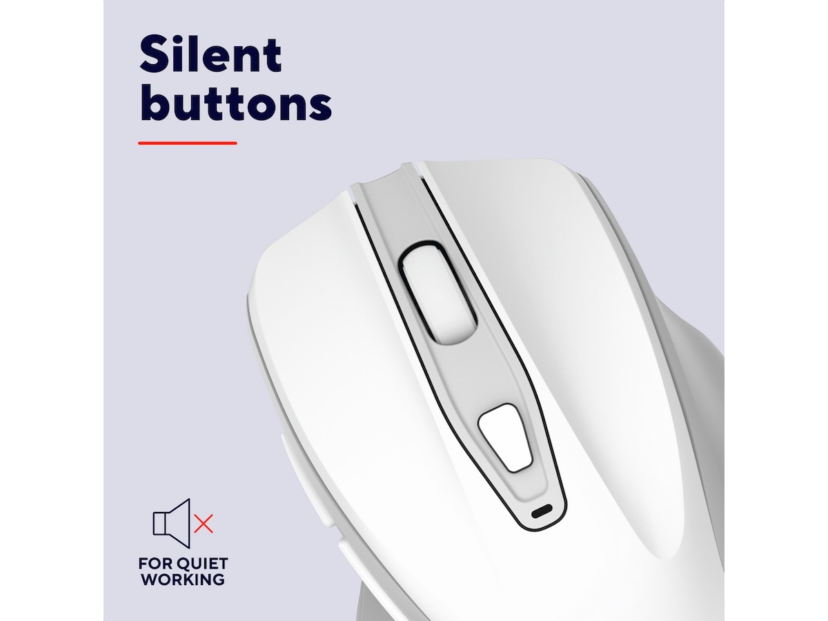 Trust Nito Silent trådløs mus (hvid) Mus