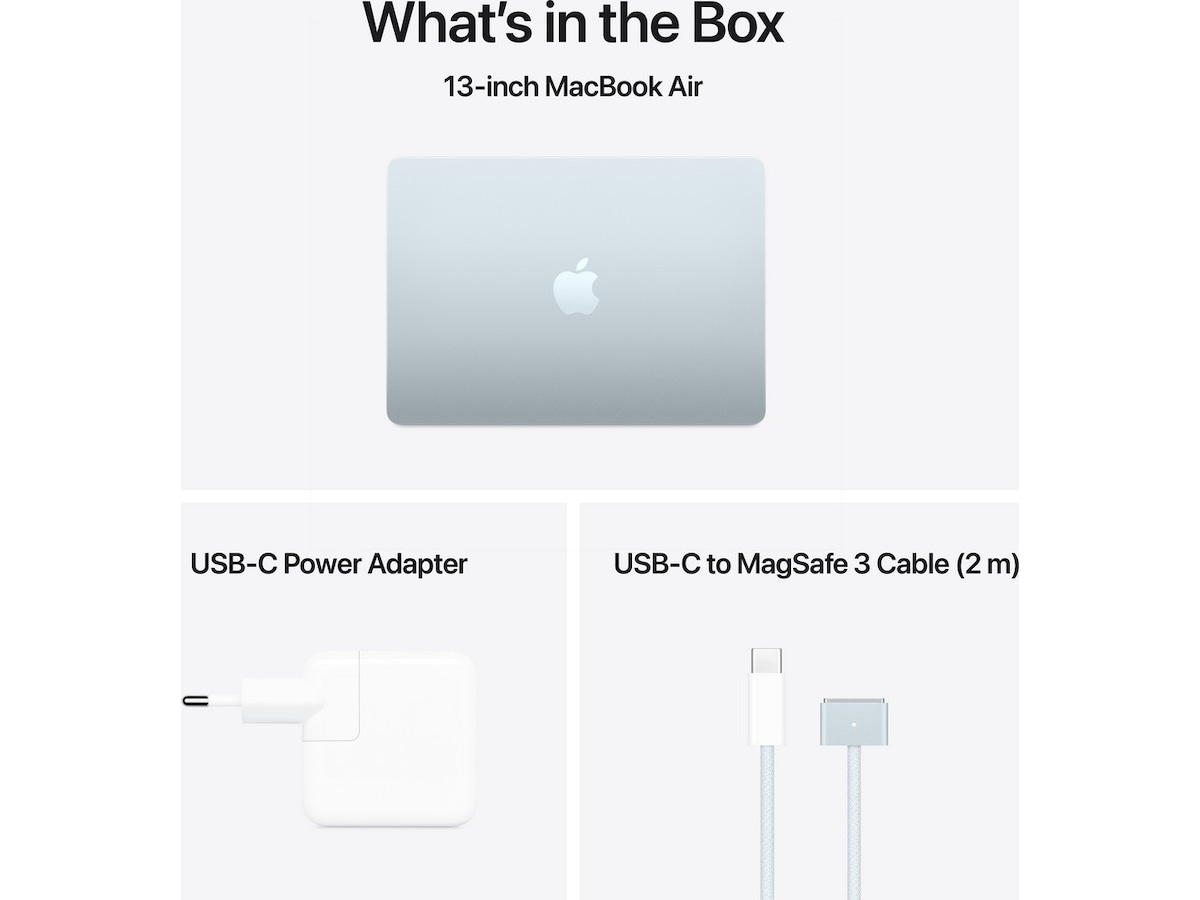 MacBook Air 13" (2025) 256GB (himmelblå) PC - Bærbar / laptop