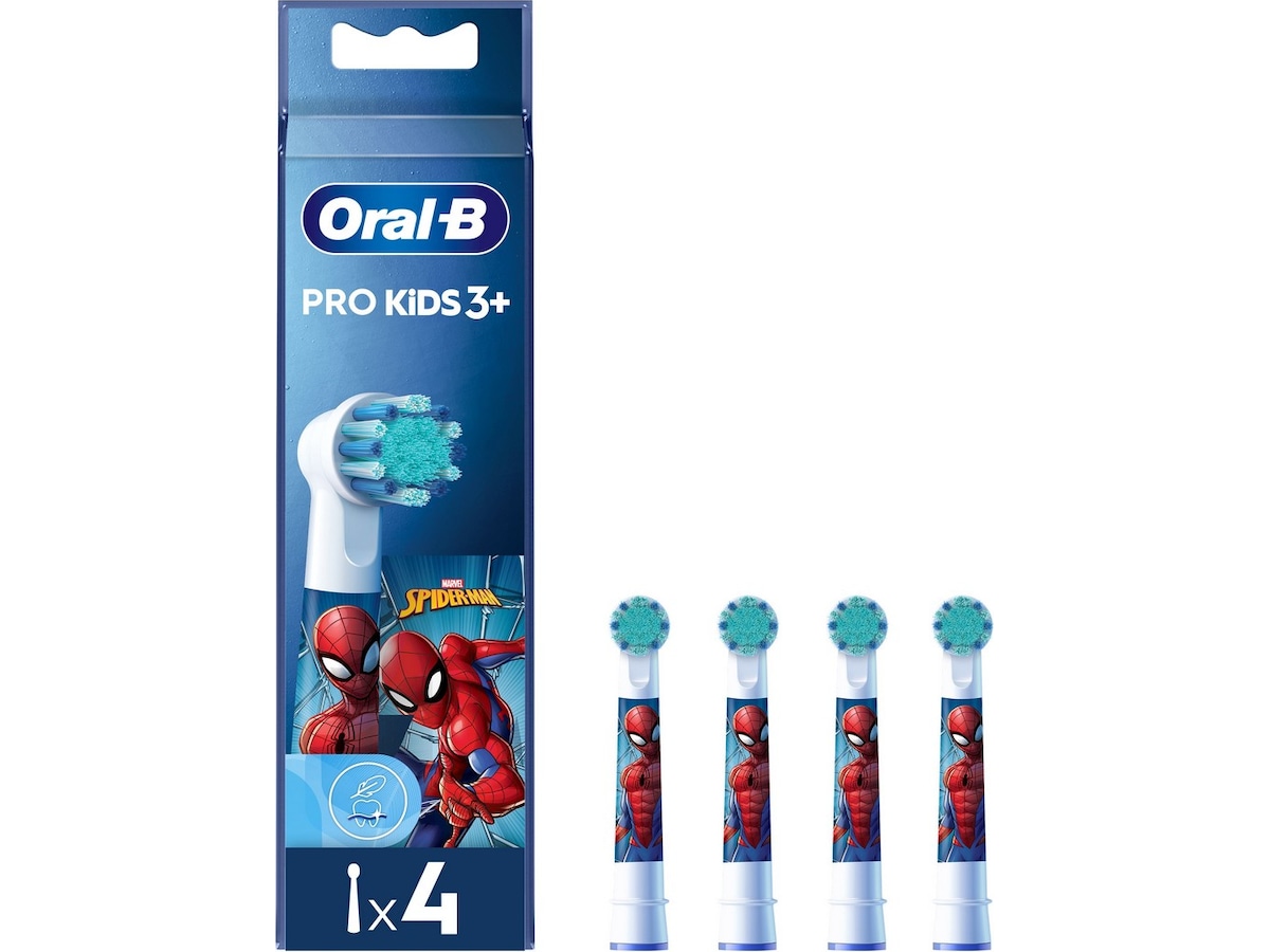 Oral-B Spiderman påfyld tandbørstehoveder 4 pak Tandbørstehoveder
