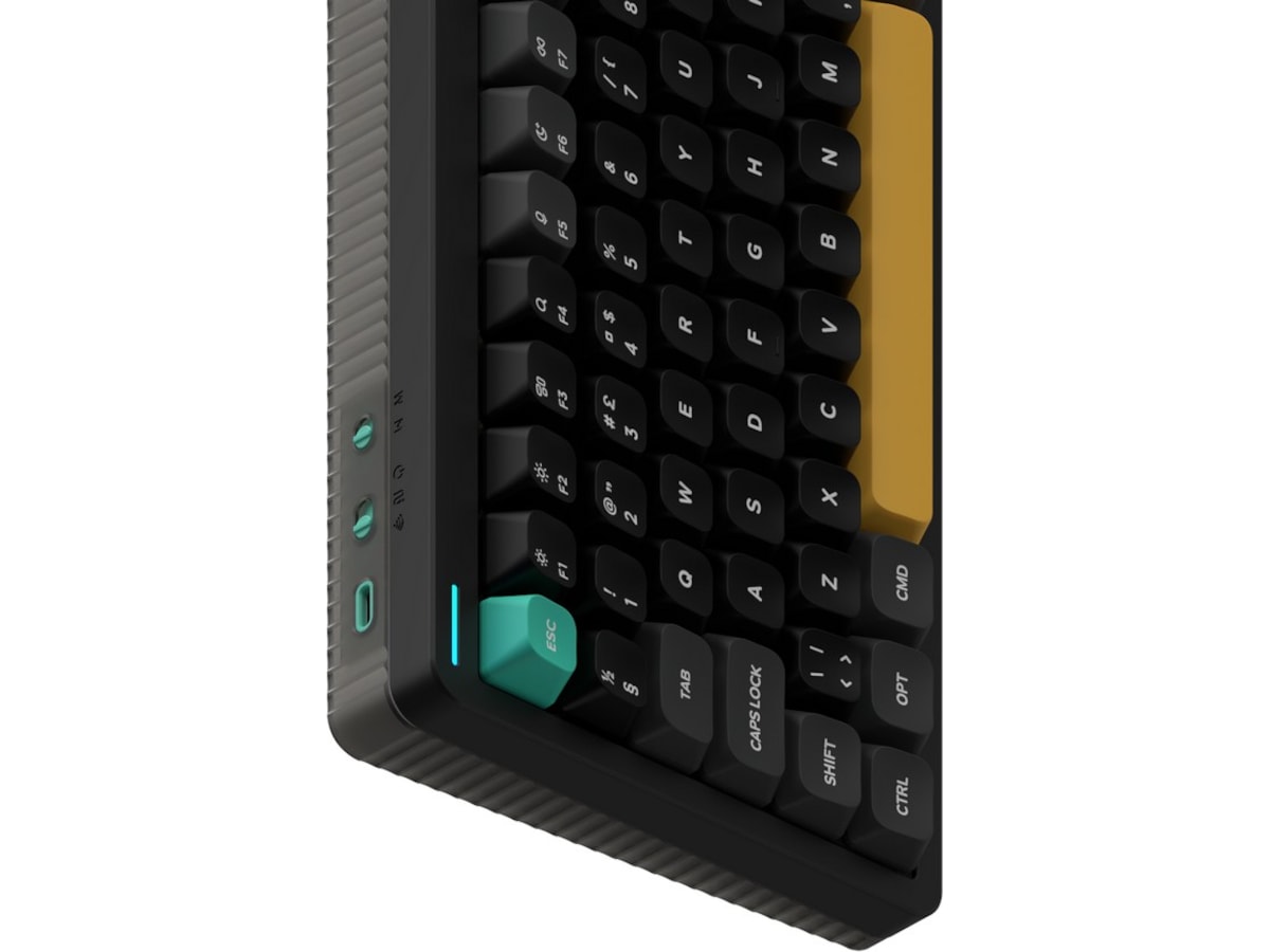 NuPhy Halo75 V2 trådløst gaming tastatur (Obsidian black/lemon) Gamingkeyboard
