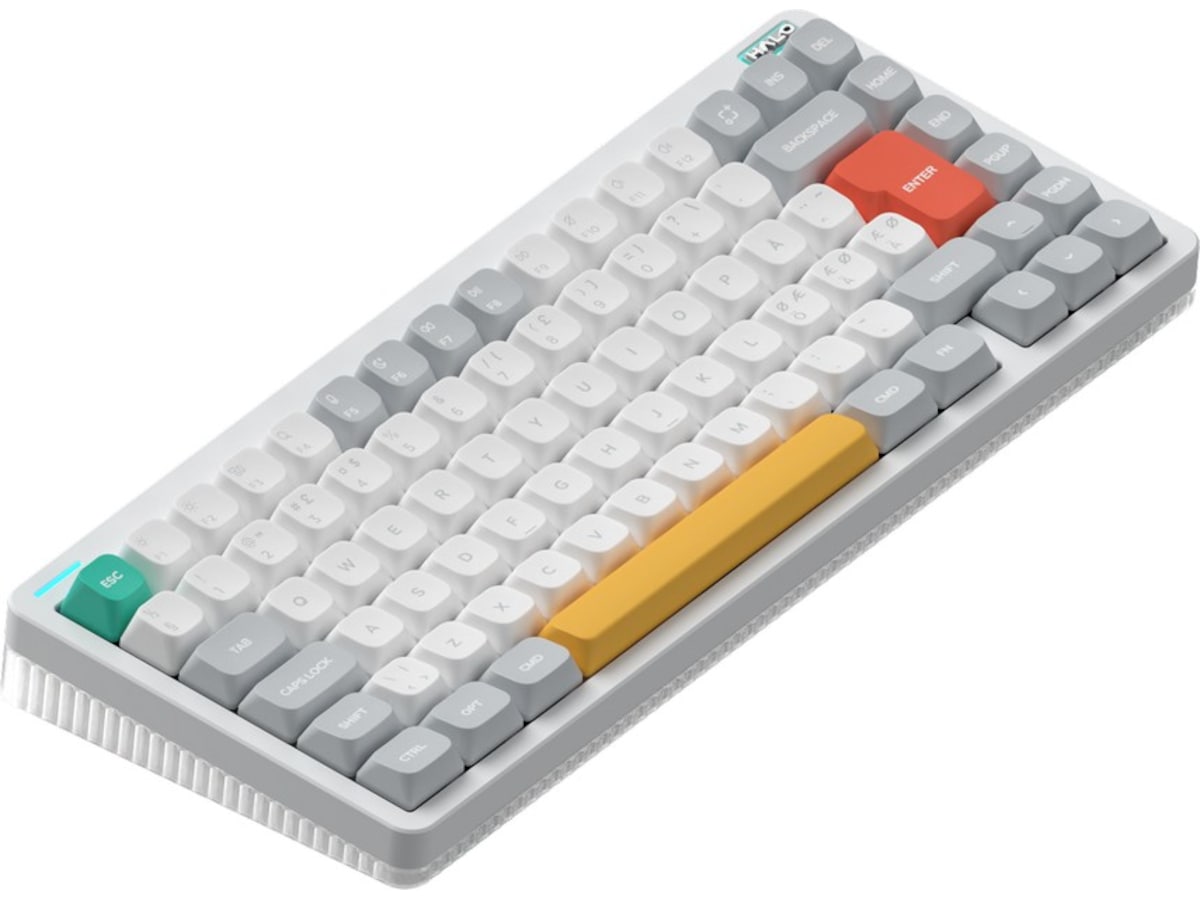 NuPhy Halo75 V2 trådløst gaming tastatur (Ionic white/raspberry) Gamingkeyboard