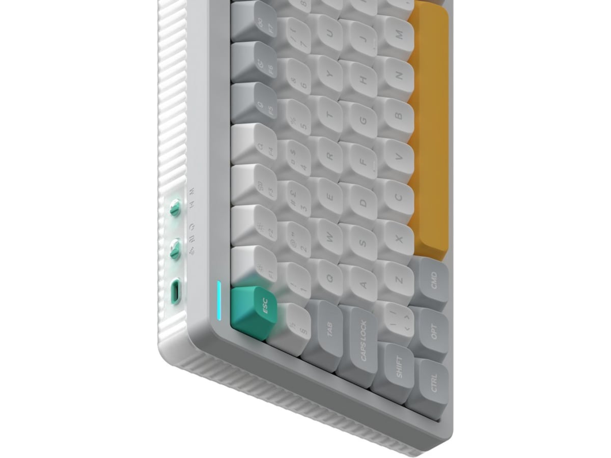 NuPhy Halo75 V2 trådløst gaming tastatur (Ionic white/raspberry) Gamingkeyboard